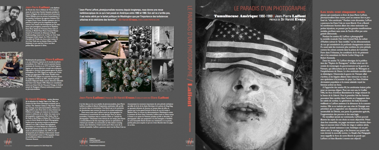 The book jacket for 'Photographer's Paradise: Turbulent America 1960-1990'.