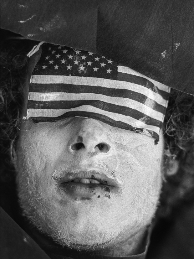 Miami, FL. August 23rd 1972. Outside of the 1972 30th Republican Convention, during President Richard Nixon's reelection campaign, demonstrators wearing costumes and makeup perform scenes of death and suffering in opposition to the Vietnam War. Several thousand Women's Lib protesters led by Jane Fonda, having just returned from her North Vietnam tour, and the Vietnam Veterans also protested. No clashes with police were reported.